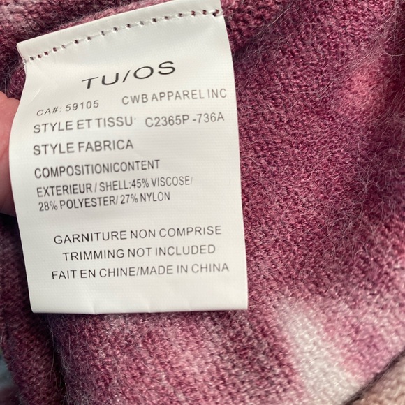 CHARLIE B Women's Poncho Petale/Misty Fringe Asymmetrical Tie-Dye One Size NEW - Picture 13 of 14